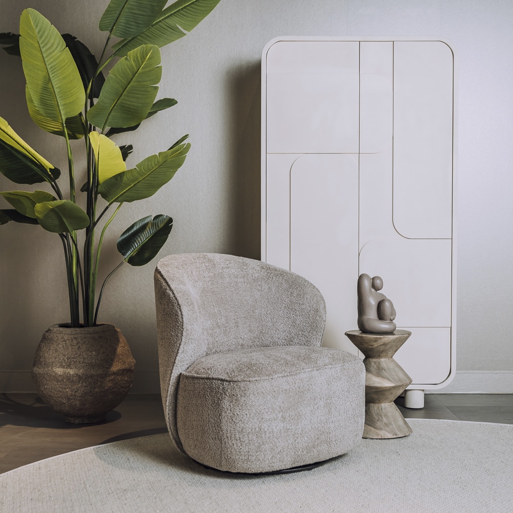 Tower Living fauteuil Belvi draaibaar beige