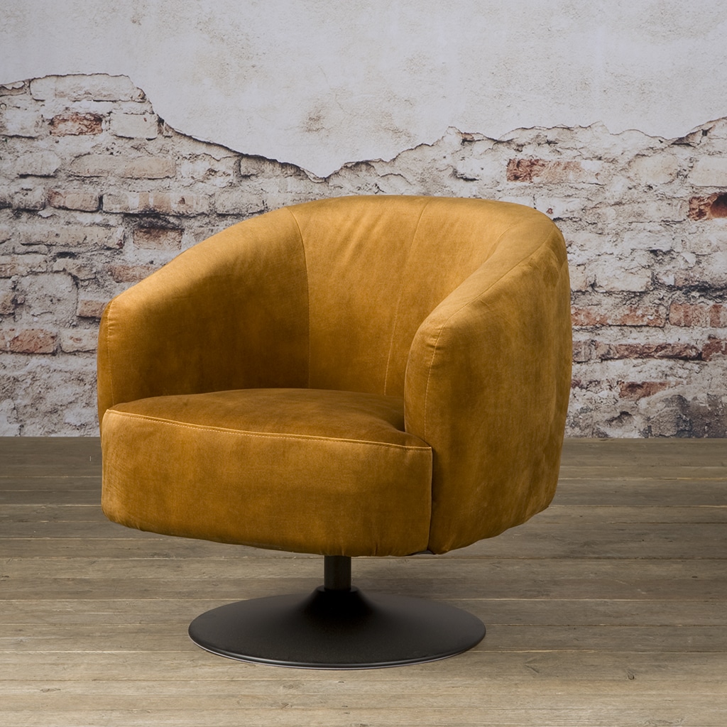 Tower Living fauteuil Barga draaibaar met arm goud