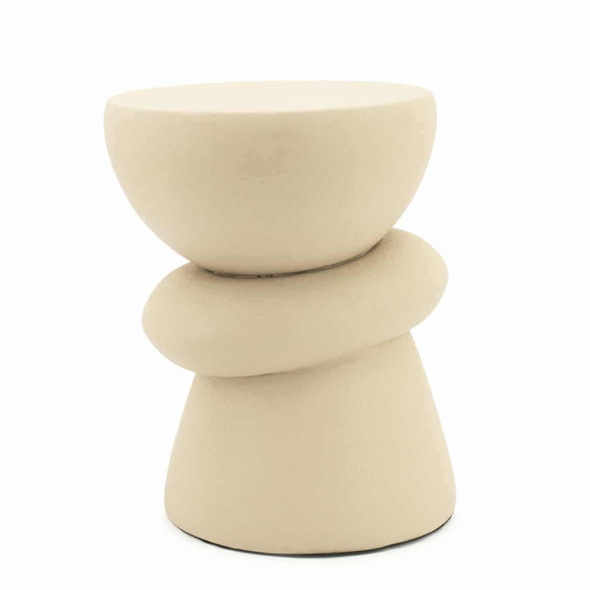 By-Boo bijzettafel Kerun beige 35x35x47 metaal