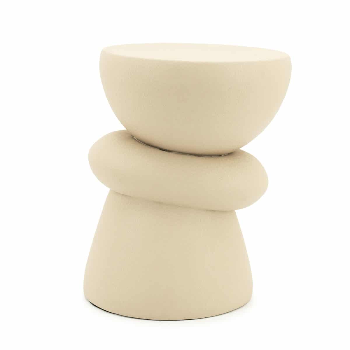 By-Boo bijzettafel Kerun beige 35x35x47 metaal