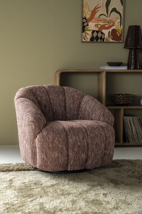 By-Boo draaifauteuil Sogno met arm burgundy