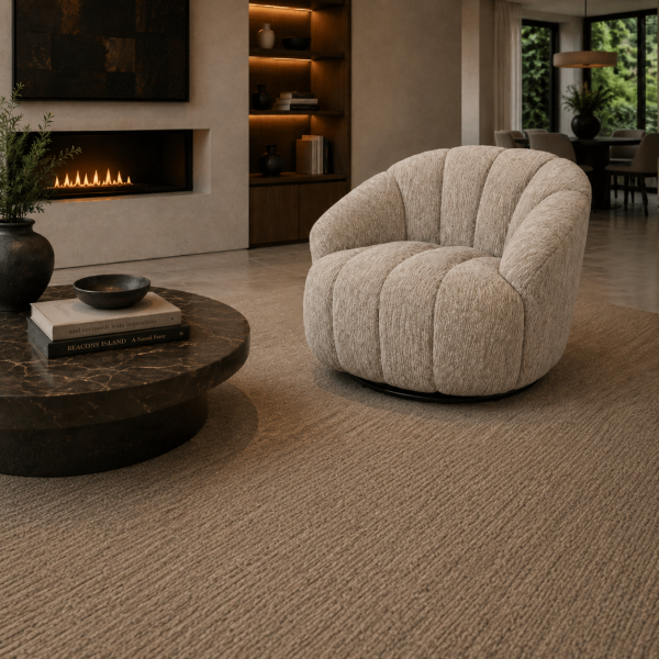 By-Boo draaifauteuil Sogno met arm taupe