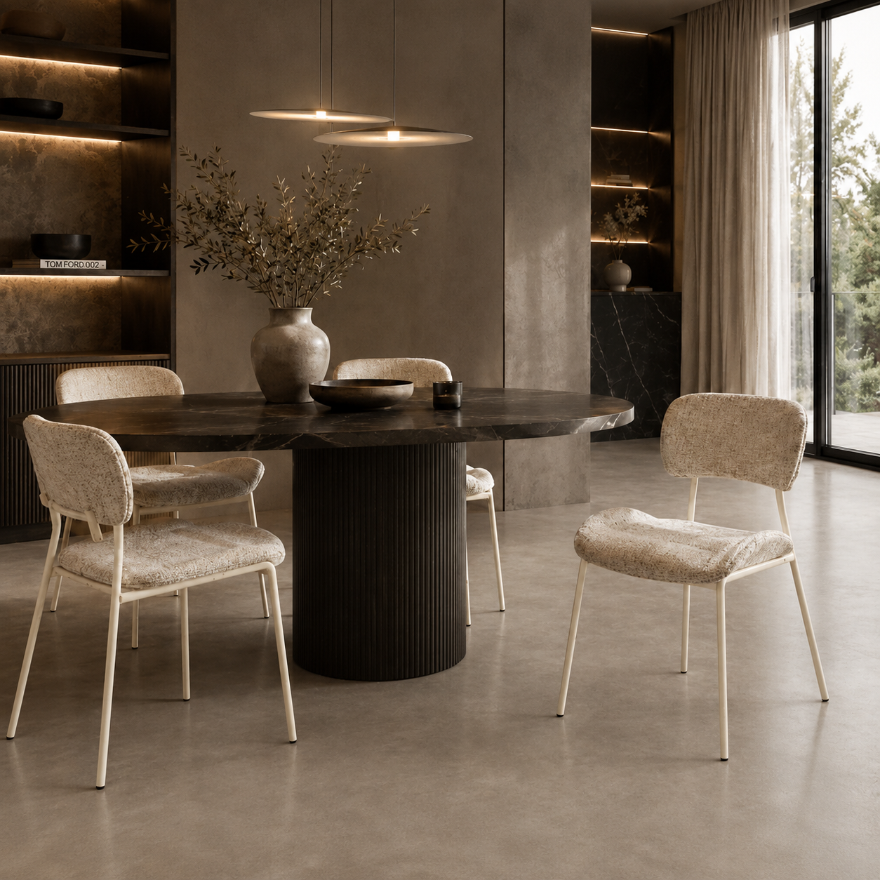 By-Boo eetkamerstoel Dare taupe (set van 2)