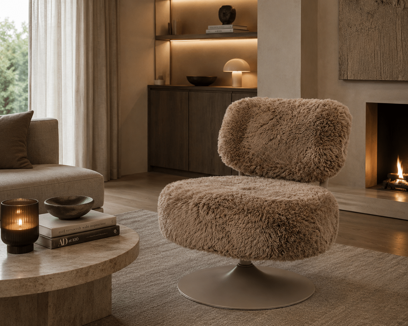 By-Boo fauteuil Furlo draaibaar taupe