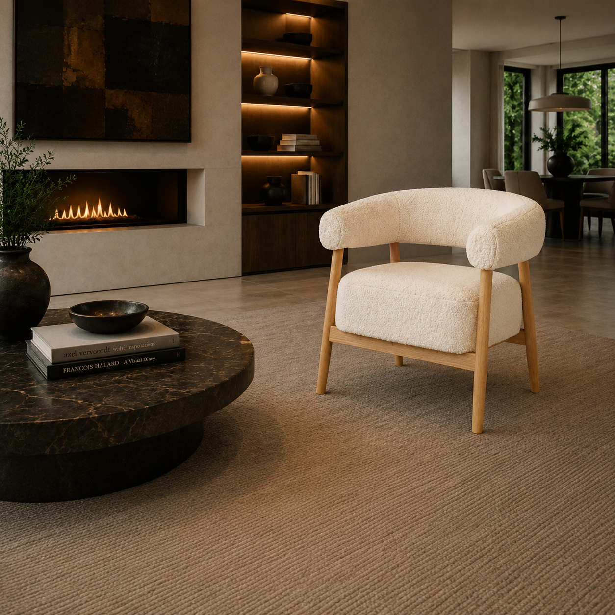 By-Boo fauteuil Mysa met arm beige