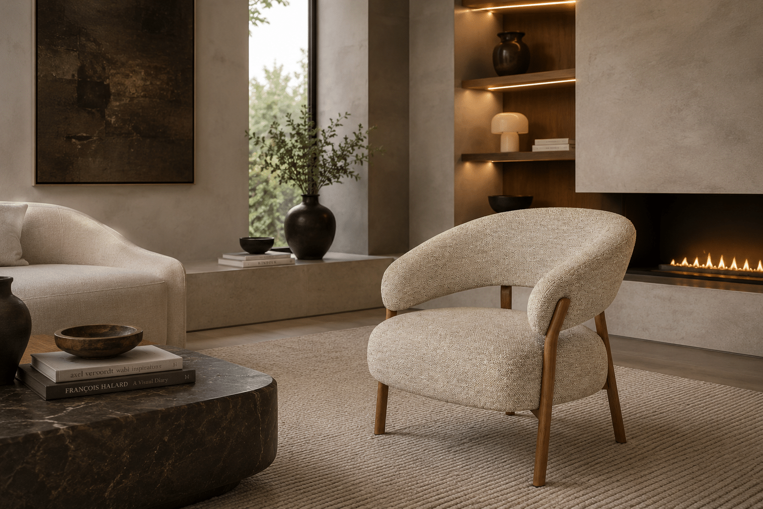 By-Boo fauteuil Sedia met arm bruin