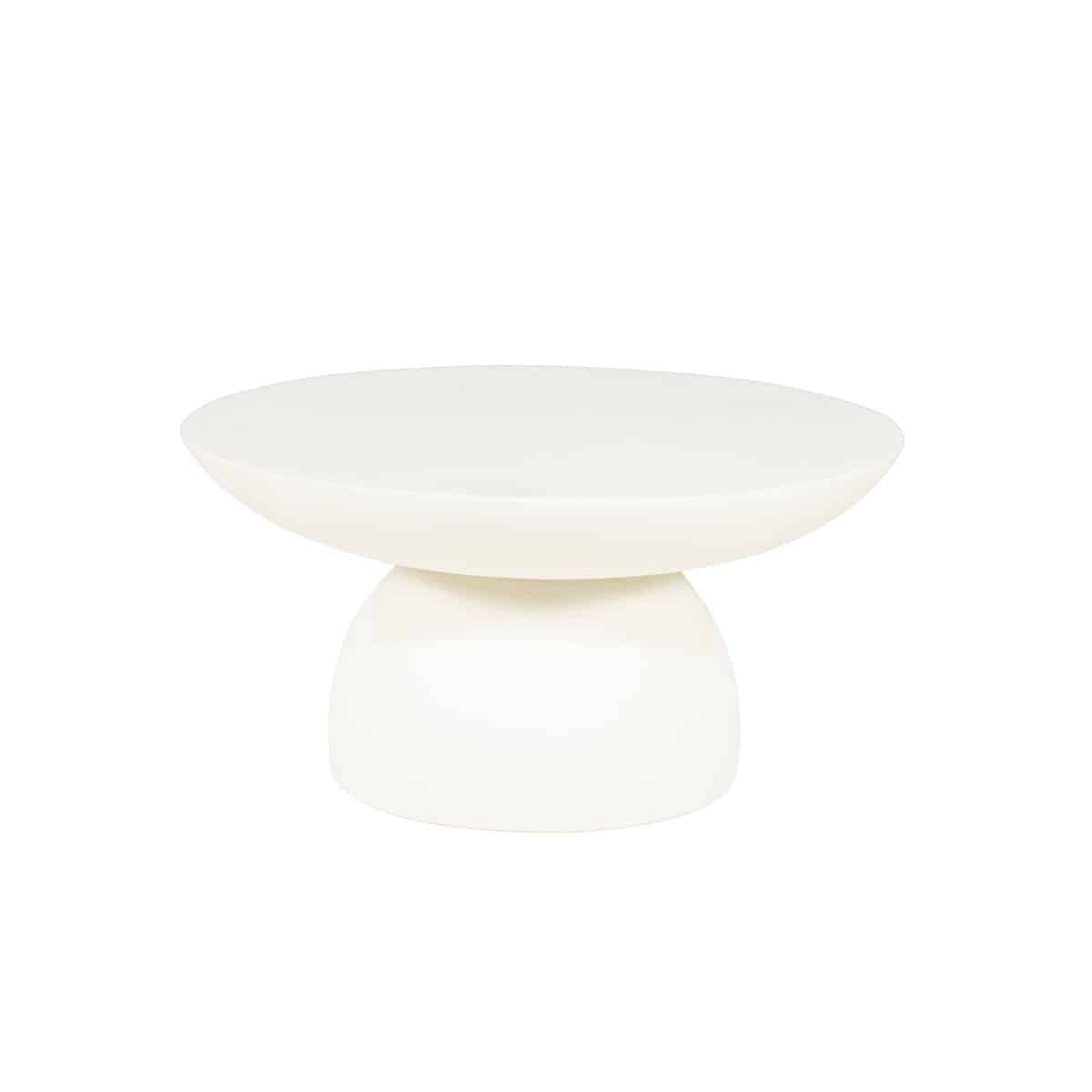 By-Boo salontafel Canto off white 70x70x36 cm metaal