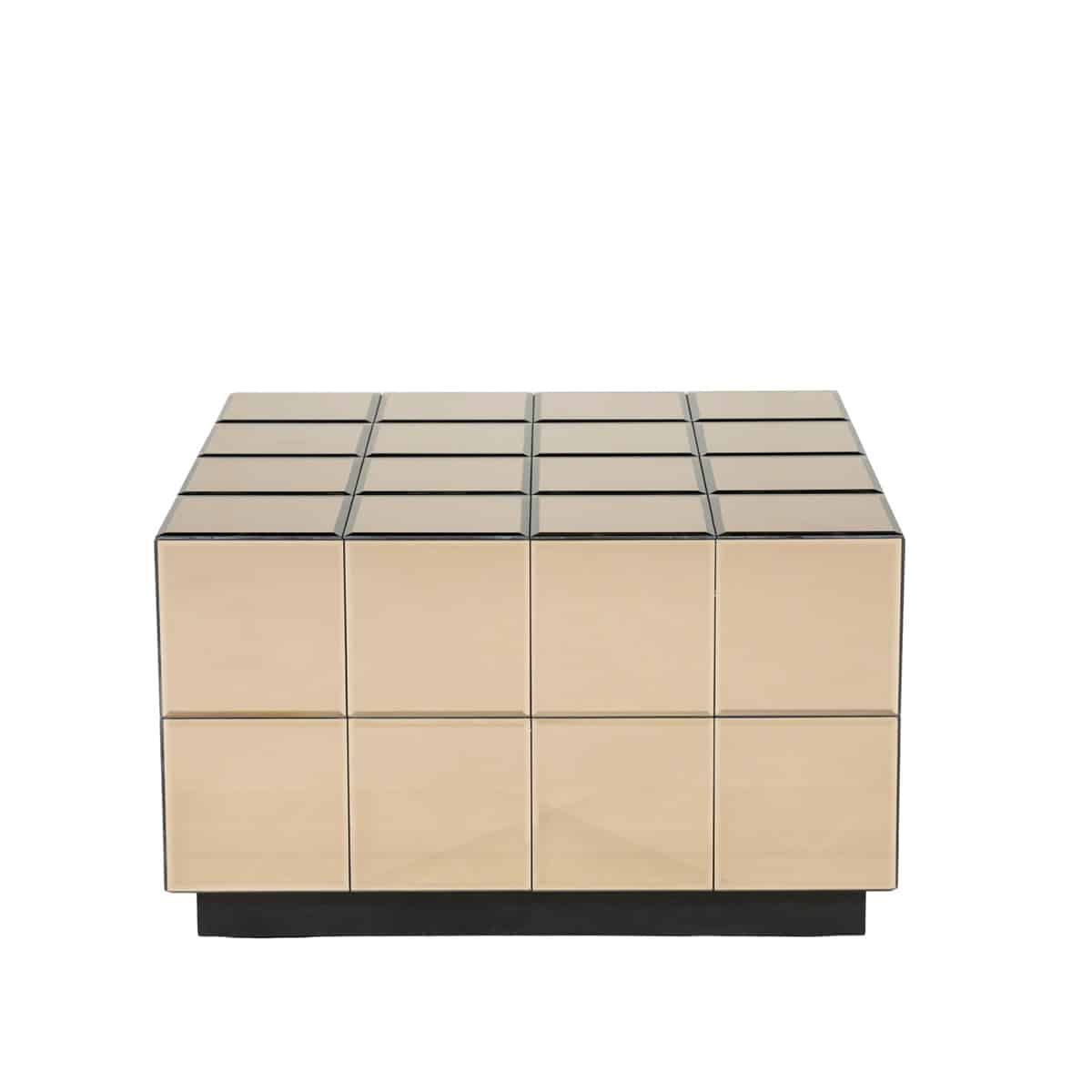 By-Boo salontafel Flectron bruin 60x60x35 cm glas