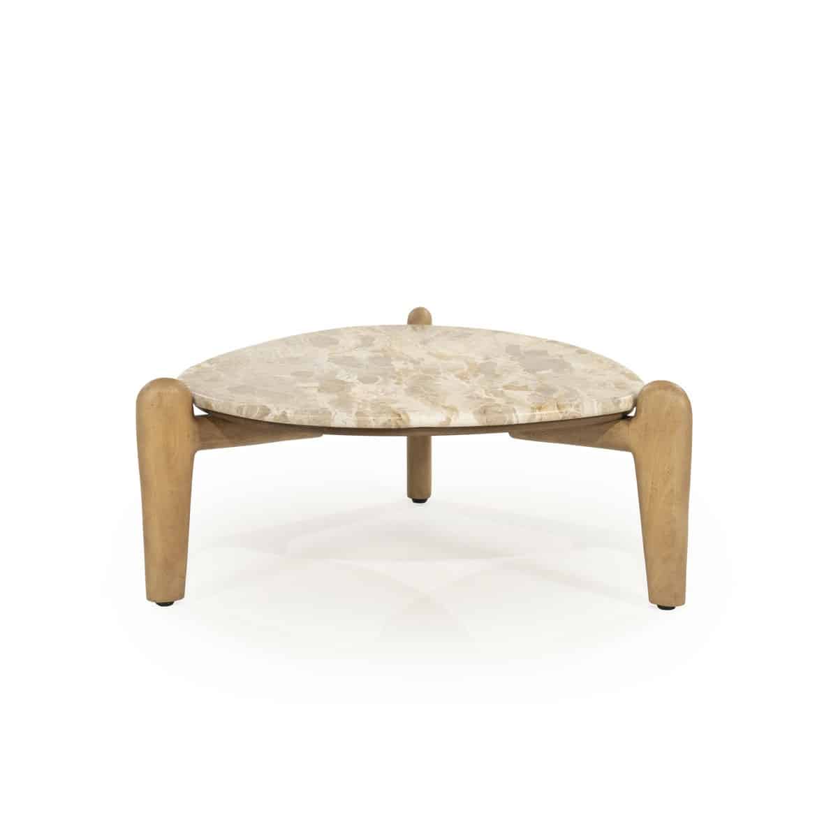 By-Boo salontafel Marnish beige 70x70x28 cm marmer