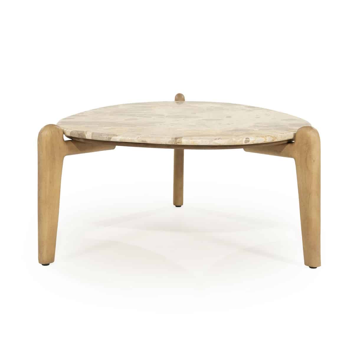By-Boo salontafel Marnish beige 85x85x40 cm marmer