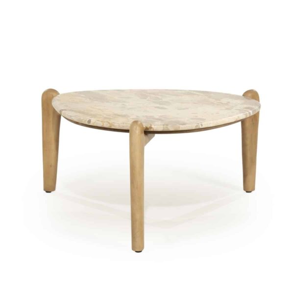 By-Boo salontafel Marnish beige 85x85x40 cm marmer