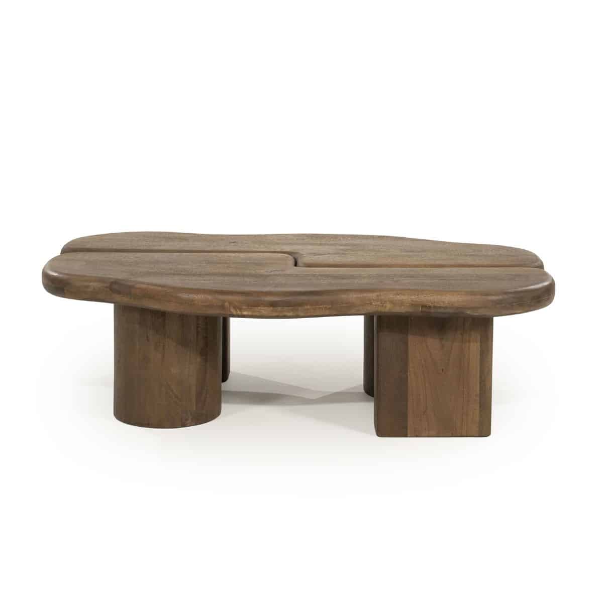 By-Boo salontafel Yuo 100x80x30 cm bruin mangohout