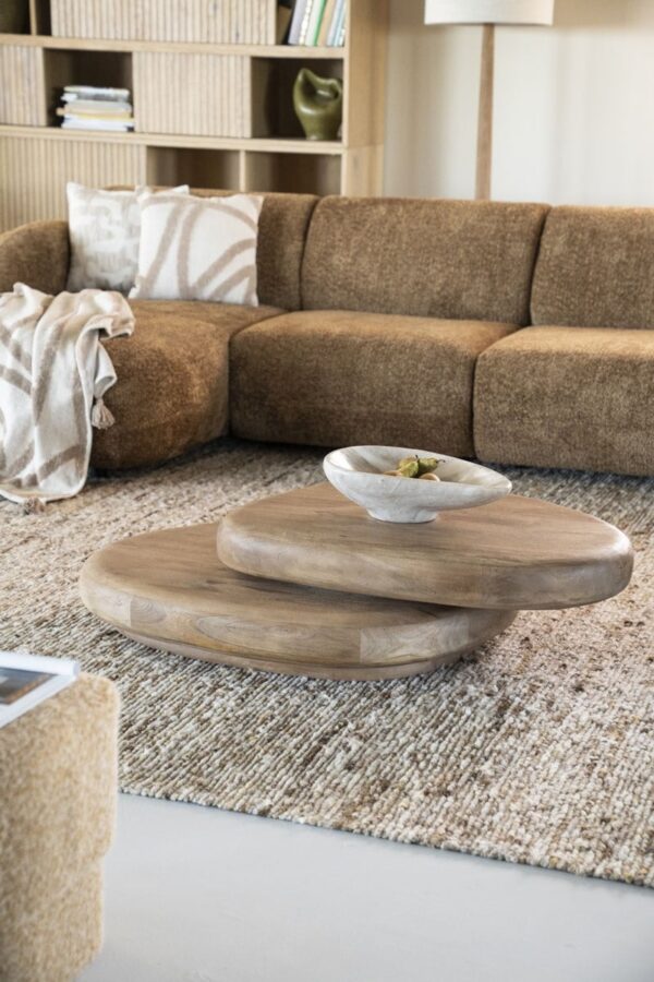By-Boo salontafel kabo lichtbruin 100x80x27 cm mangohout