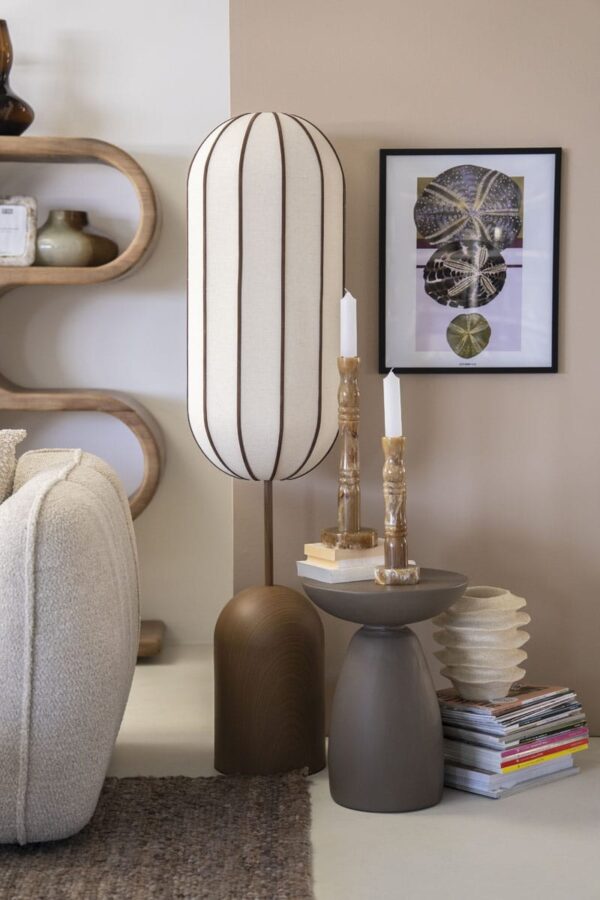 By-Boo vloerlamp 35x35x145 cm Cocoon bruin linnen