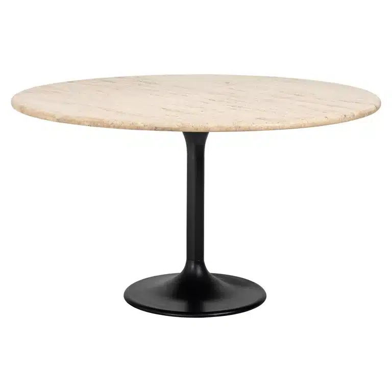 Richmond Interiors eettafel Hampton 140 cm rond travetin