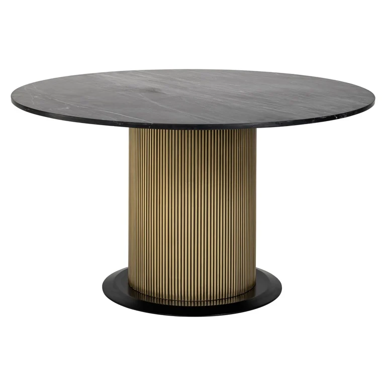 Richmond Interiors eettafel Ironville 140 cm rond marmer