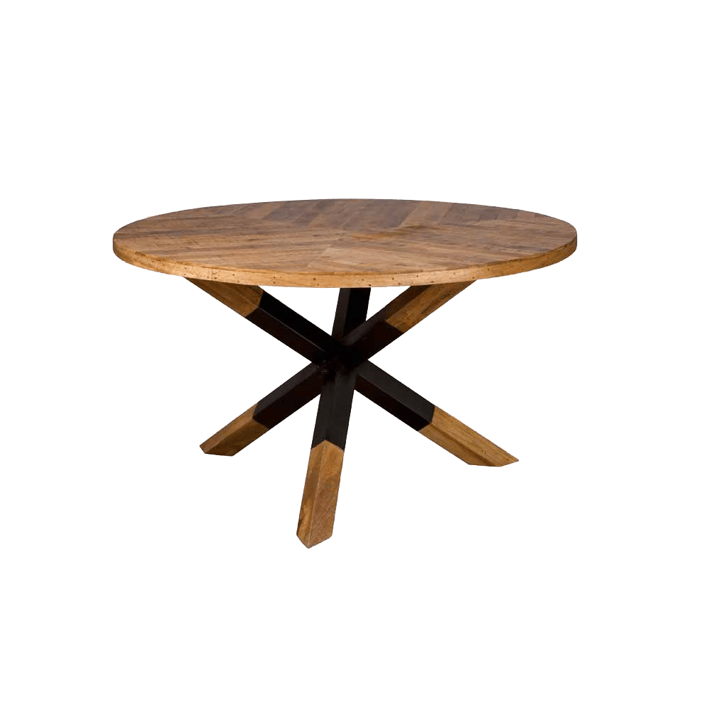 Tower Living eettafel Viola nature rond mangohout