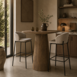 Eleonora bartafel Aron 80x80x90 cm lichtbruin mangohout