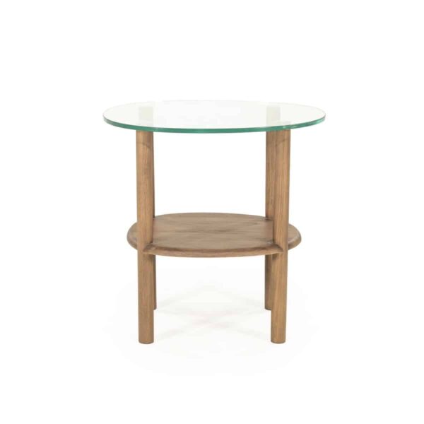 Eleonora bijzettafel Cleo 50x45x50 cm lichtbruin eiken