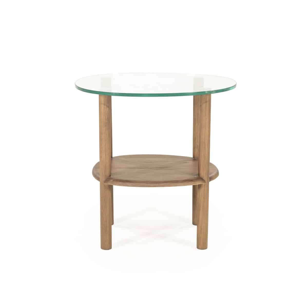 Eleonora bijzettafel Cleo 50x45x50 cm lichtbruin eiken