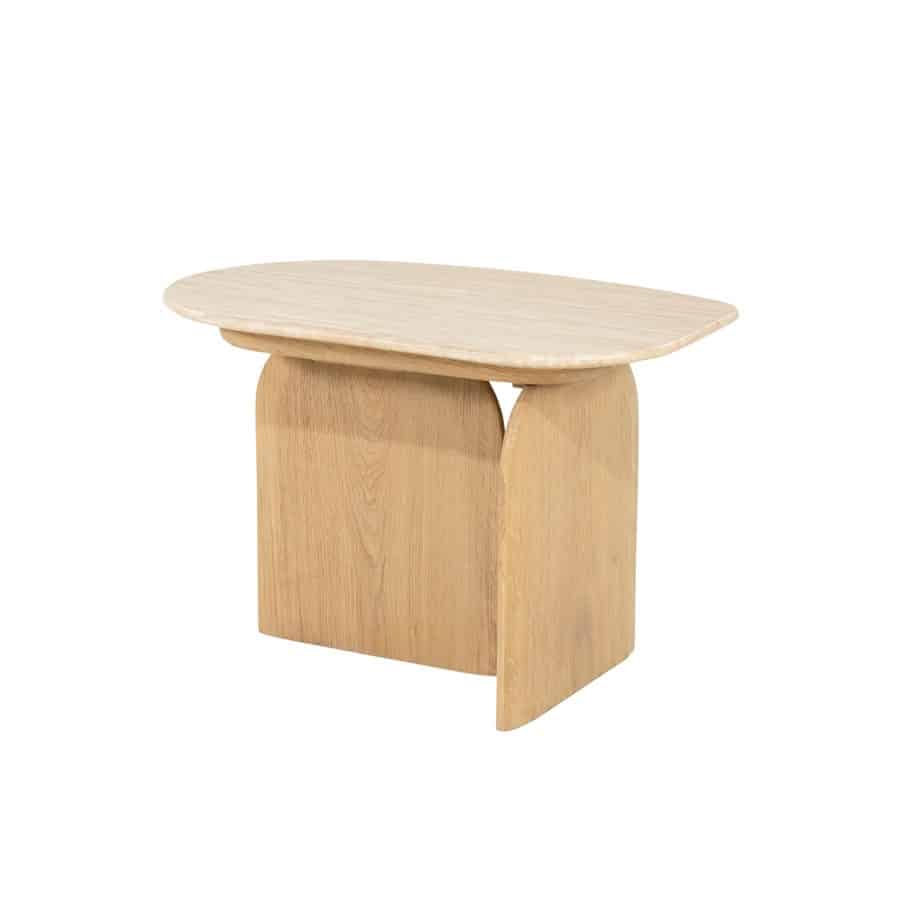 Eleonora bijzettafel Lova 60x38x40 cm travertin
