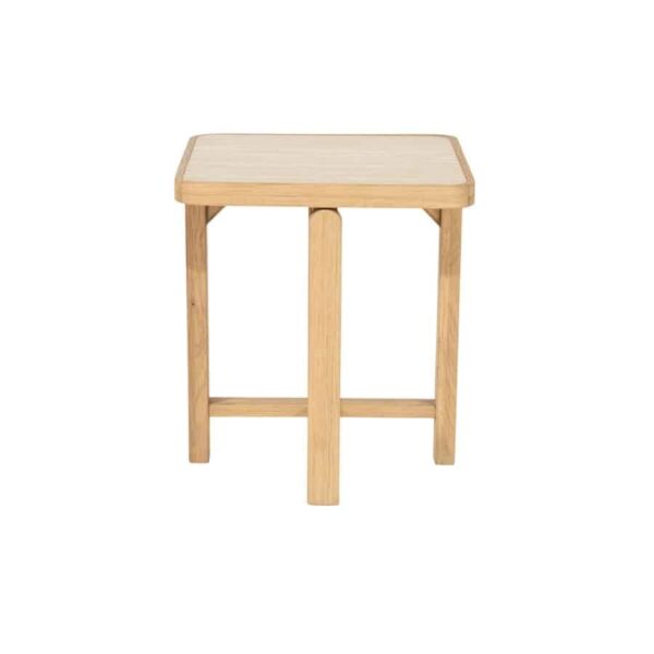 Eleonora bijzettafel Vidar 40x40x45 cm travertin