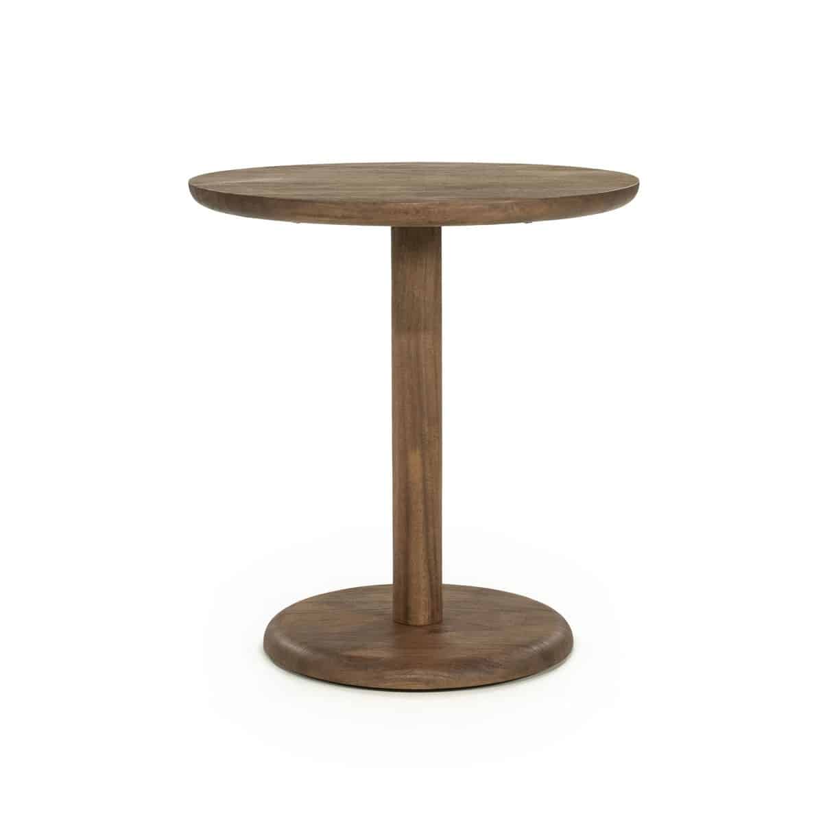 Eleonora bistrotafel Florent rond 70x70x76 cm mangohout lichtbruin