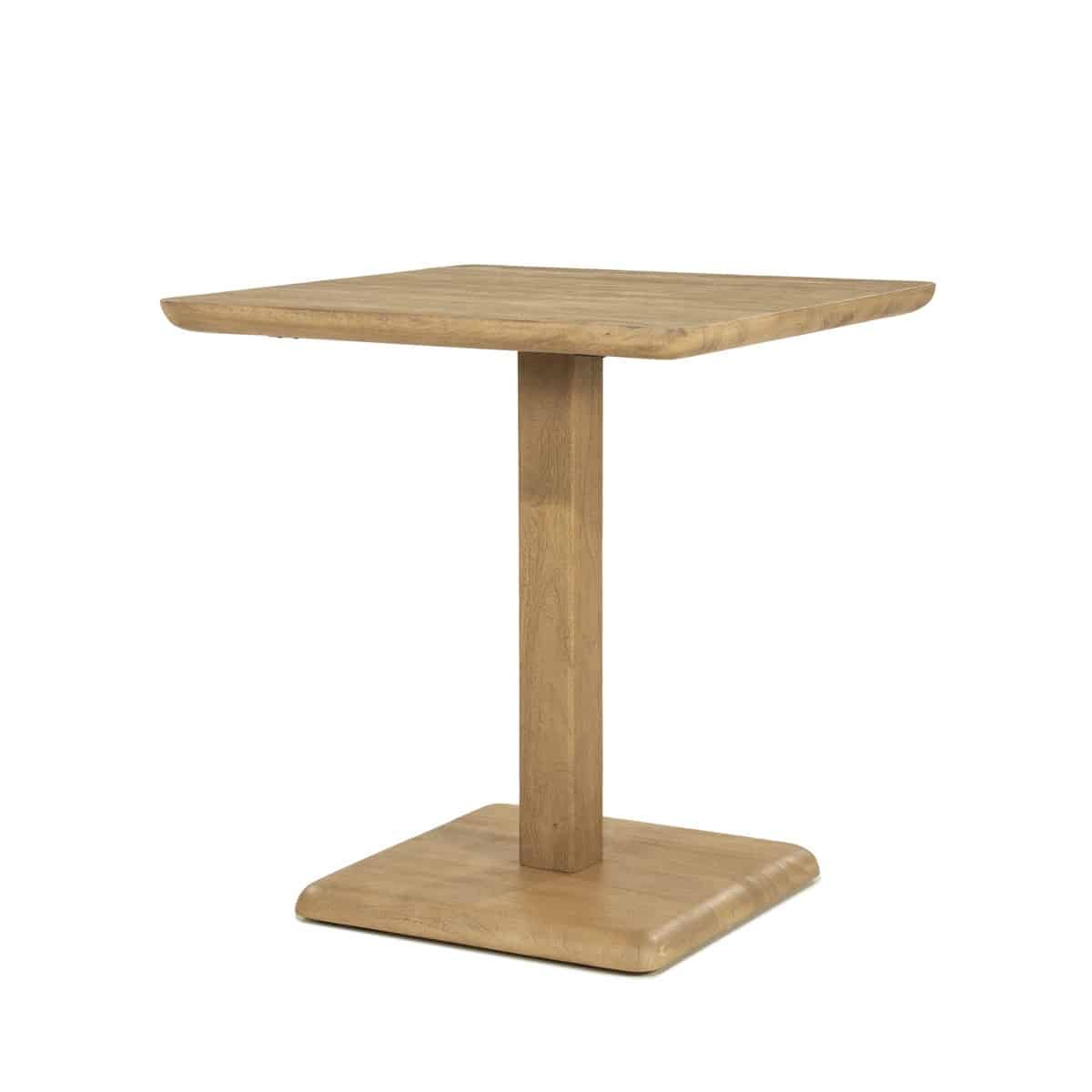 Eleonora bistrotafel Florent vierkant 70x70x76 cm mangohout naturel