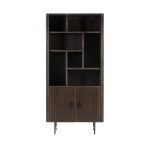 Eleonora boekenkast Remi 96x37x188 cm mangohout bruin