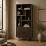 Eleonora boekenkast Remi 96x37x188 cm mangohout bruin