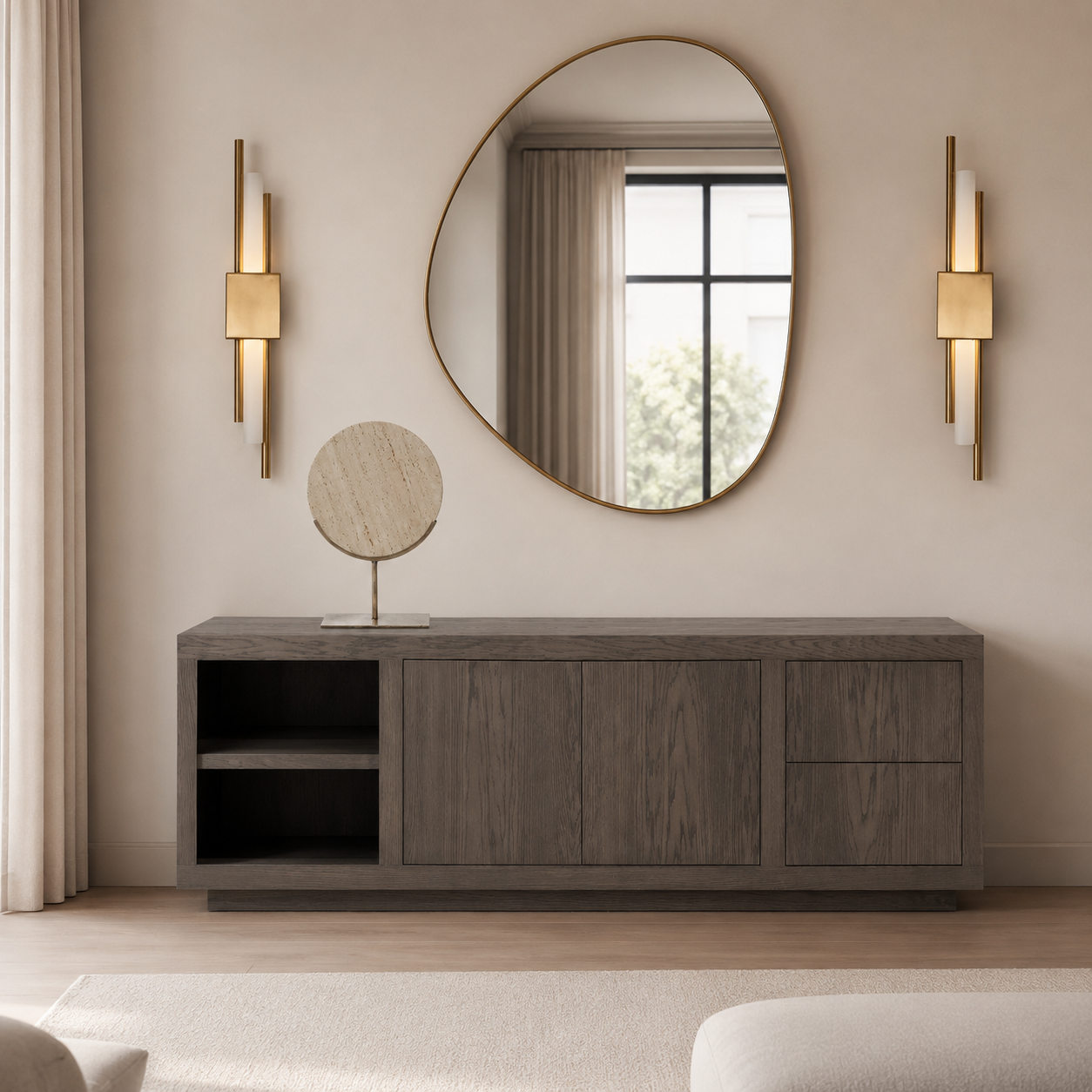 Eleonora dressoir Helsinki 200x42x70 cm eiken bruin