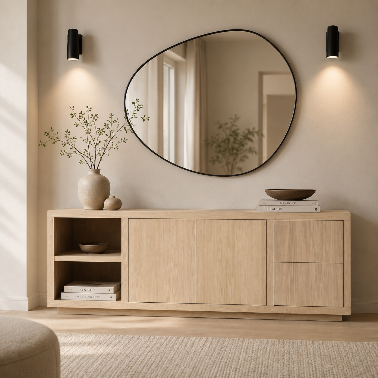 Eleonora dressoir Helsinki 200x42x70 cm eiken naturel