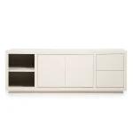 Eleonora opbergkast Helsinki 120x42x170 cm eiken taupe