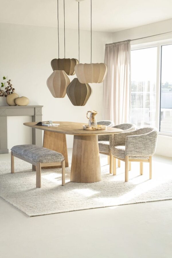 Eleonora eetkamerbank Lottie 143 cm taupe