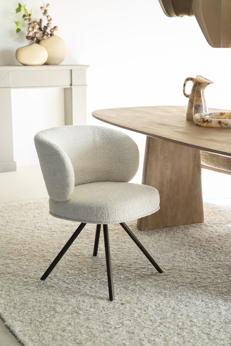 Eleonora eetkamerstoel Jayson draaibaar beige