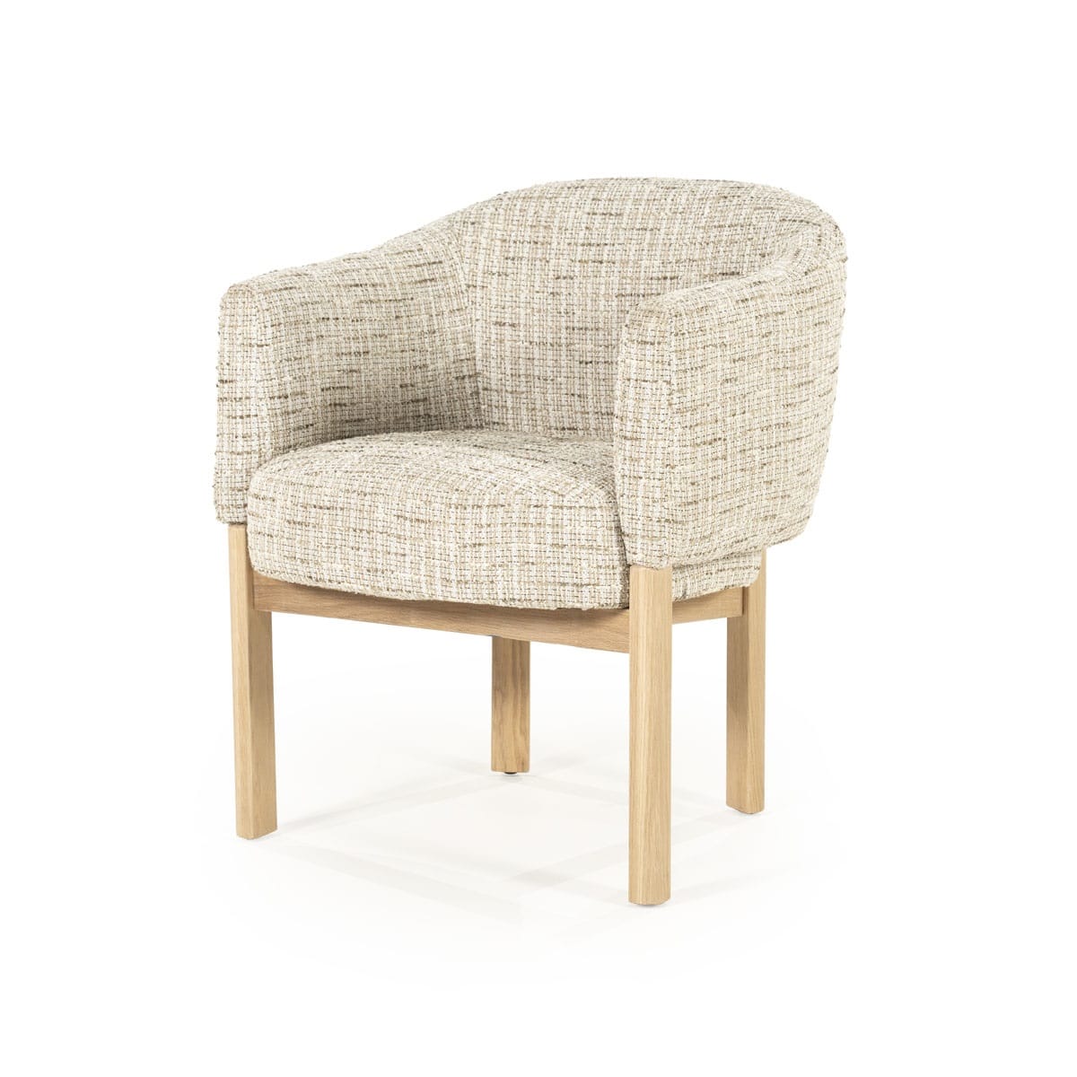 Eleonora eetkamerstoel Micha met arm beige