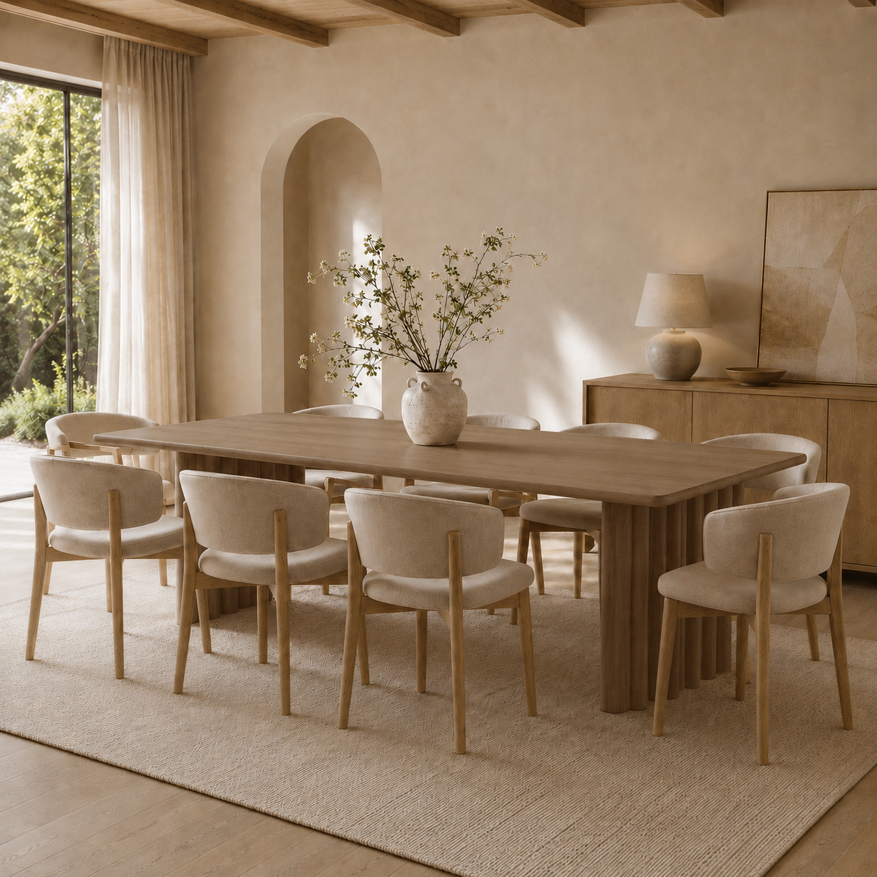 Eleonora eettafel Jake 300x100x79 cm eiken bruin