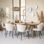 Eleonora eettafel Tabassum 220x100x78 cm gerecycled teak
