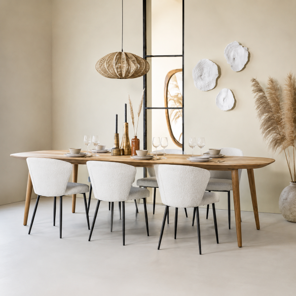 Eleonora eettafel Tabassum 260x100x78 cm gerecycled teak