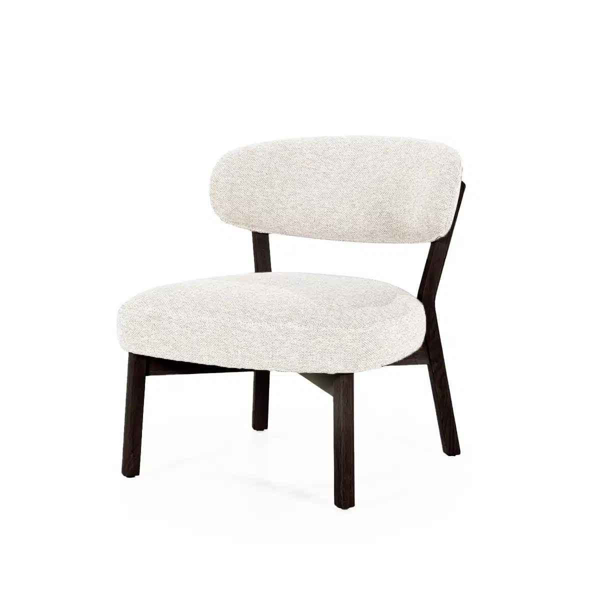 Eleonora fauteuil Mikky beige onderstel bruin