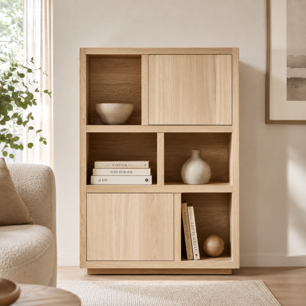 Eleonora opbergkast Helsinki 120x42x170 cm eiken naturel