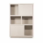 Eleonora opbergkast Helsinki 120x42x170 cm eiken taupe