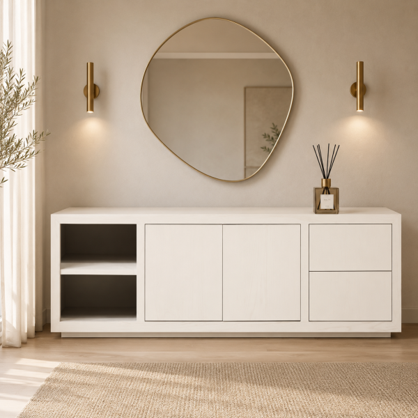 Eleonora opbergkast Helsinki 120x42x170 cm eiken taupe