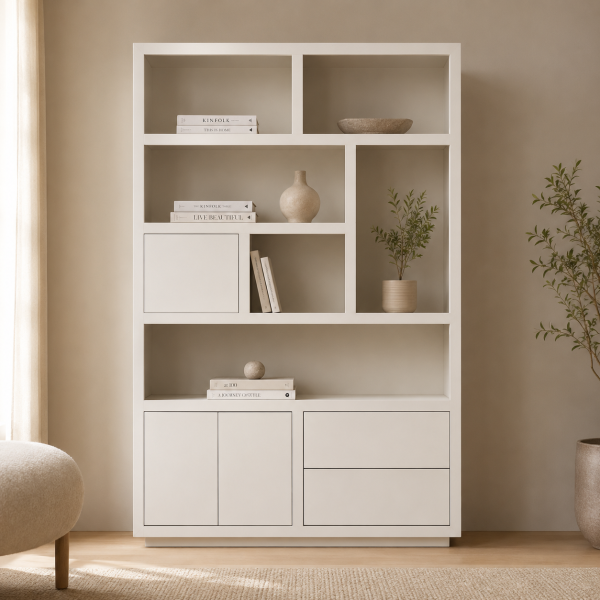Eleonora opbergkast Helsinki 150x42x220 cm eiken taupe