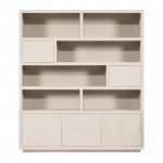 Eleonora opbergkast Helsinki 200x42x220 cm eiken taupe