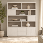 Eleonora opbergkast Helsinki 200x42x220 cm eiken taupe