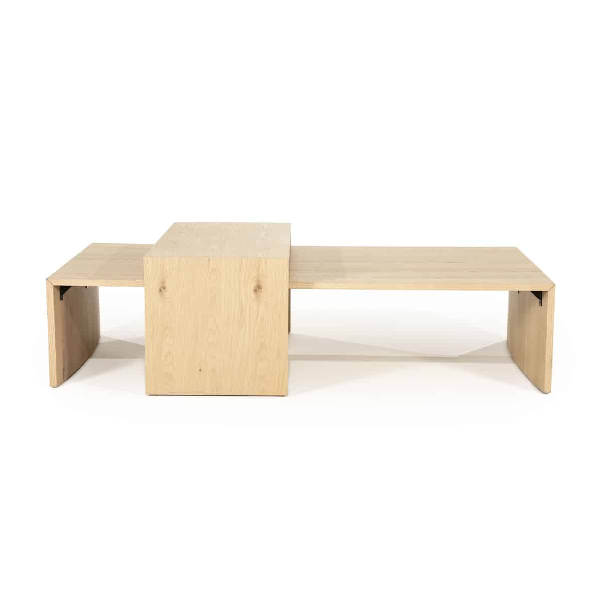Eleonora salontafel Flo set van 2 eiken naturel