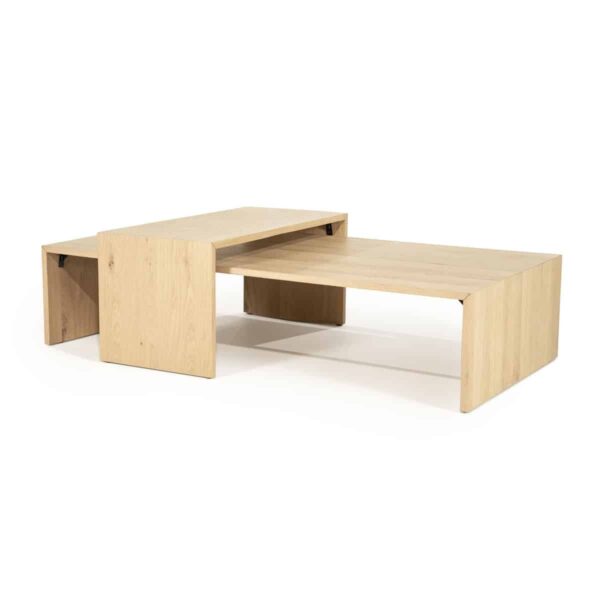 Eleonora salontafel Flo set van 2 eiken naturel
