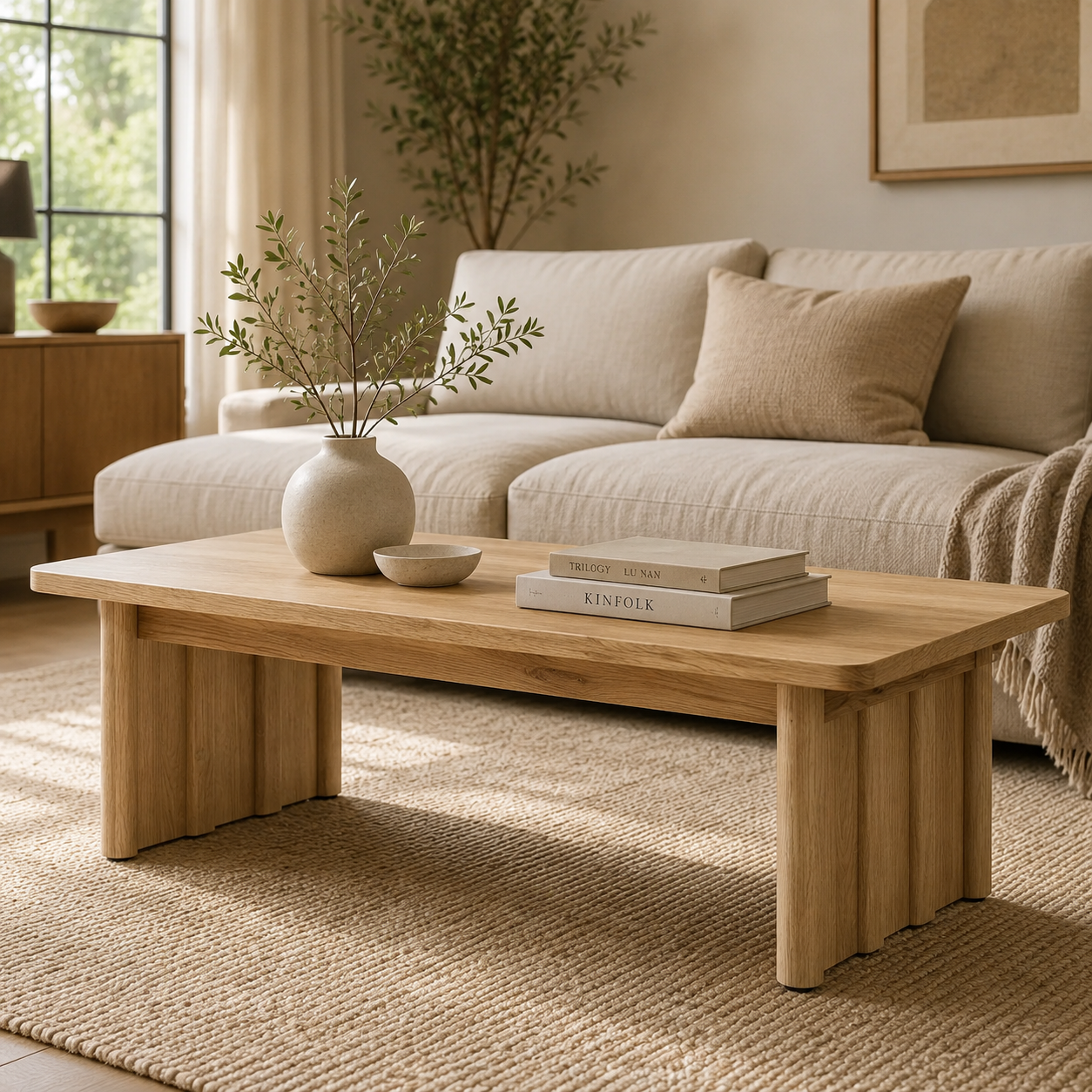 Eleonora salontafel Jake 120x47x32 cm eiken naturel