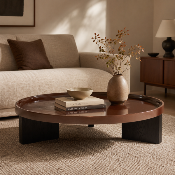Eleonora salontafel Mayson 120x120x25 cm rood